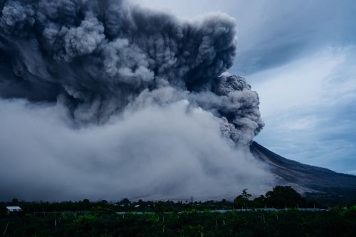 volcano explosion nature