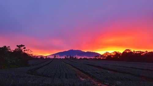 volcano turrialba sunset