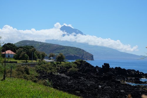 volcano  ocean  nature