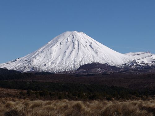 volcano mountain snow-capped