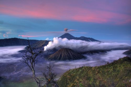 volcano earth clouds