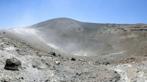 volcano volcanic crater crater