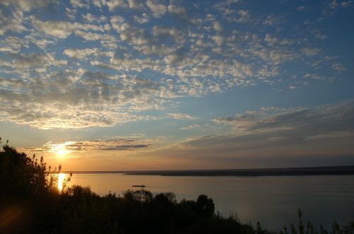 river volga sunset