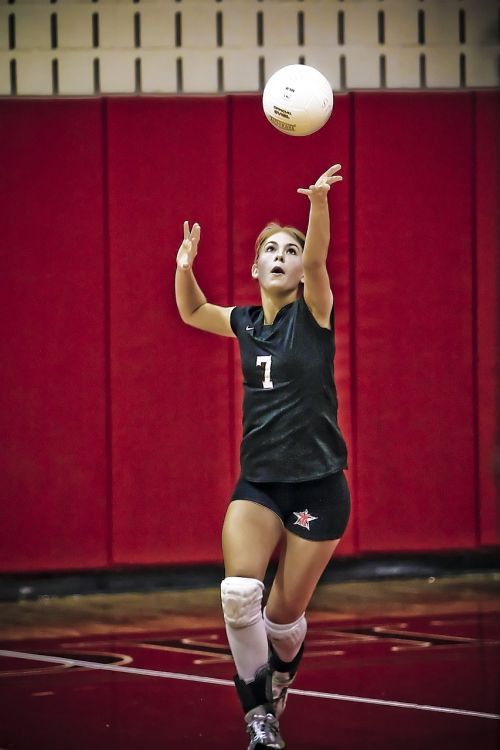 volleyball serve girl