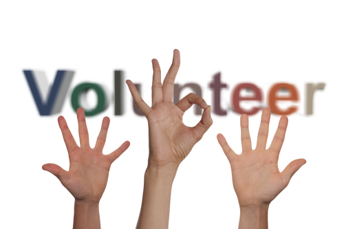 volunteers hands voluntary