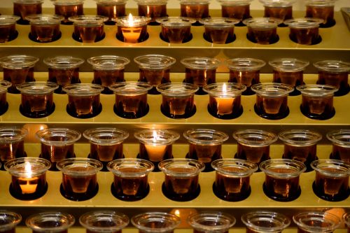 Votive Candles At Cathedral