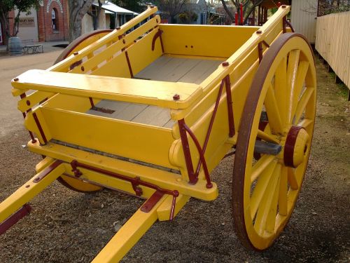 wagon cart yellow
