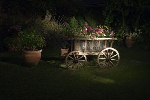 wagon rustic garden