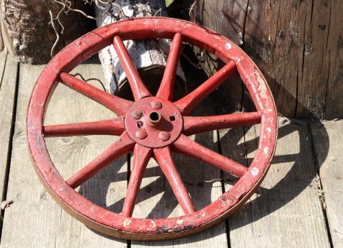 wagon wheel red wooden wheel