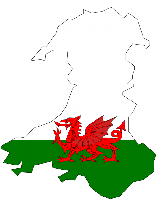 wales map flag