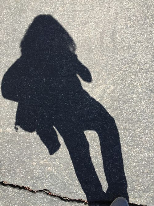 shadow walking girl
