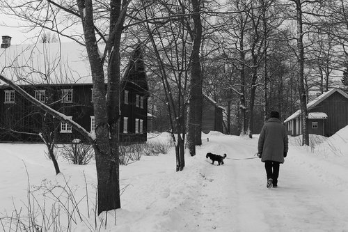 walking  old building  landscape