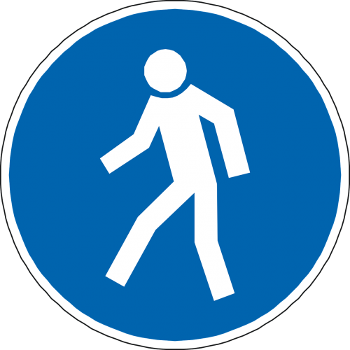 walking pedestrian passage man