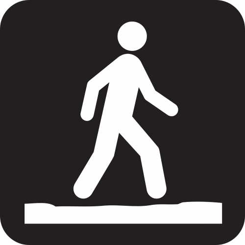 walking striding man