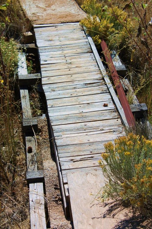 walking bridge wooden path
