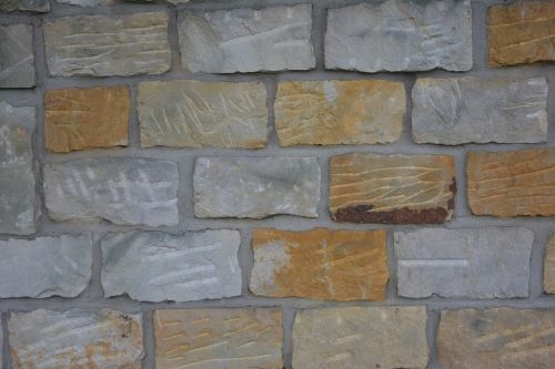 wall stones chiseled