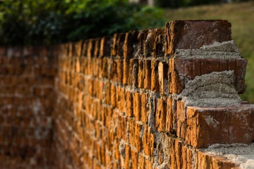 wall sunset bricks
