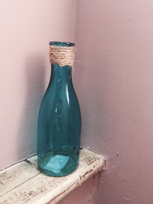 wall bottle blue