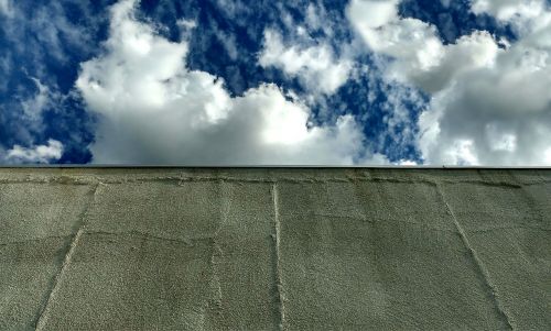 wall sky clouds