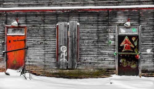 wall old doors