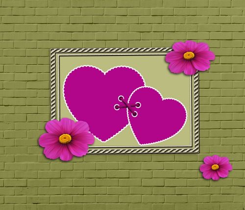 wall background heart