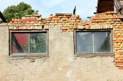 wall brick window