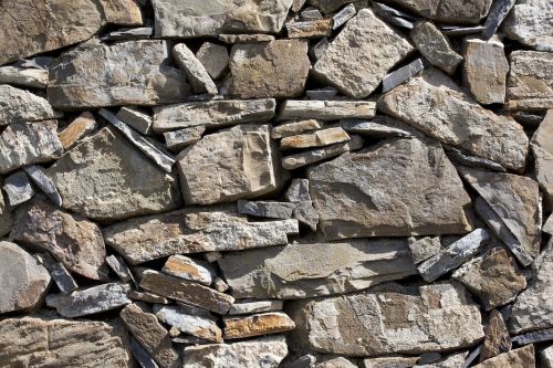 wall natural stone layered