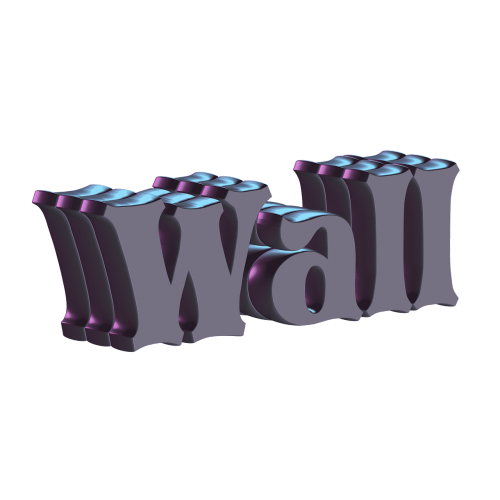 wall computer graphics font