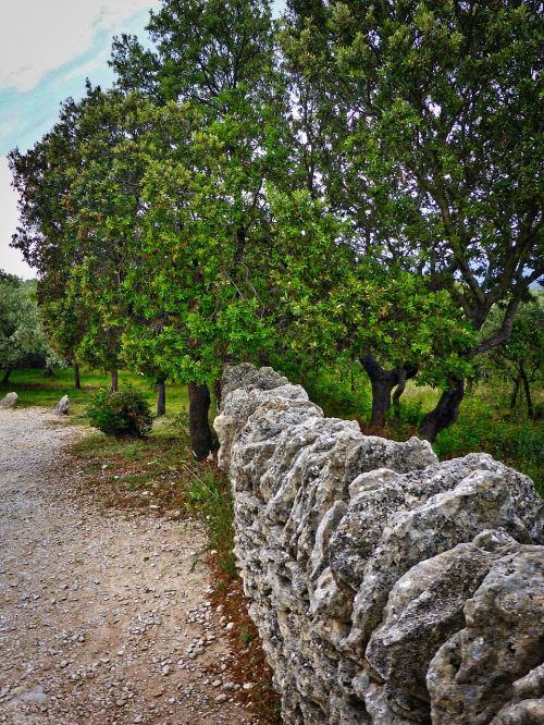 wall stone aged