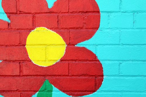 wall art flower painting