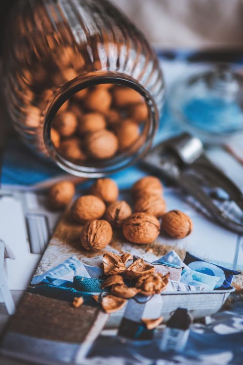 walnuts nuts jar