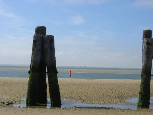 wangerooge east pier north sea island of