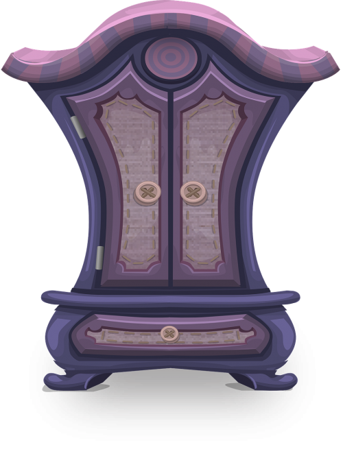 wardrobe cabinet purple