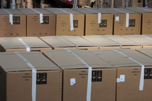 warehouse pallets boxes