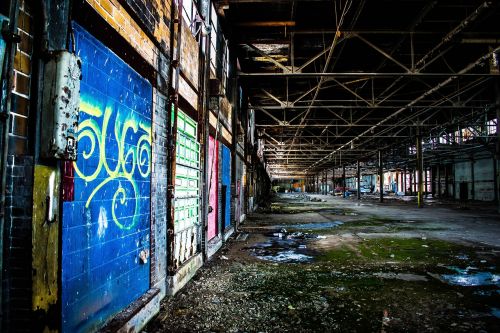 warehouse abandoned wall