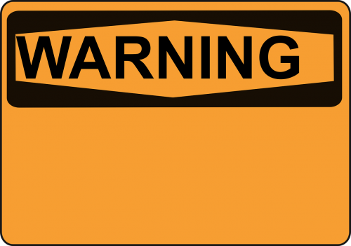warning sign orange