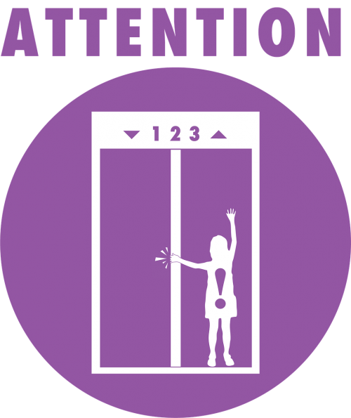 warning sign elevator