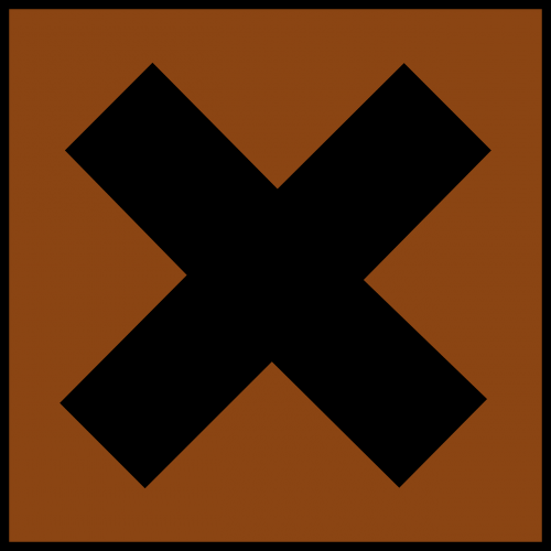 warning hazard bronze