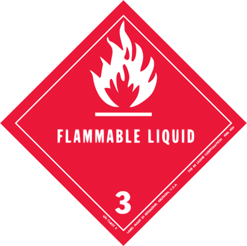 warning hazard flammable