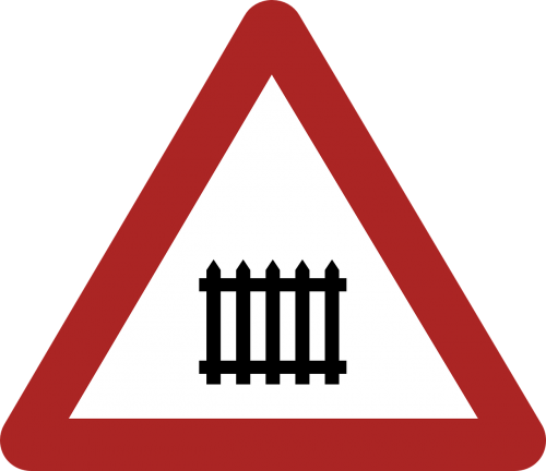warning danger railway crossing
