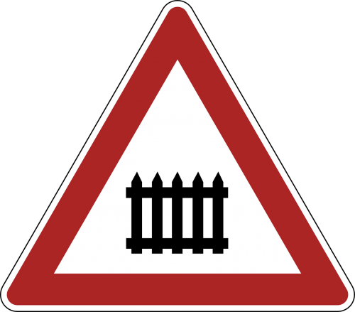 warning danger railway crossing