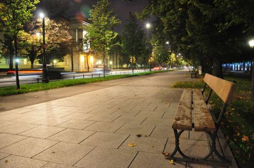 warsaw street evening