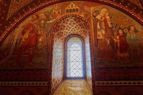 wartburg castle mosaic fireplace