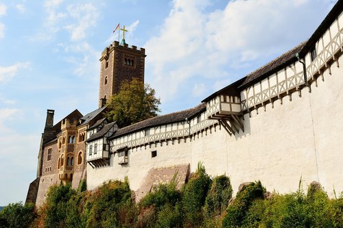 wartburg castle  world heritage  thuringia germany