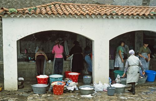 wash laundry day women