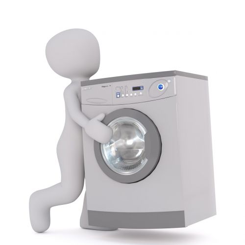 washing machine white male 3d model