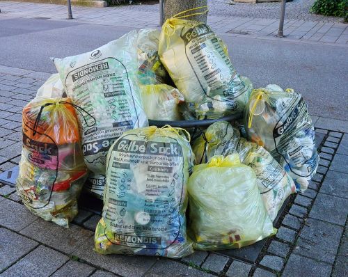 waste garbage yellow sack