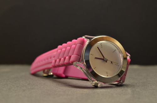 watch pink clock