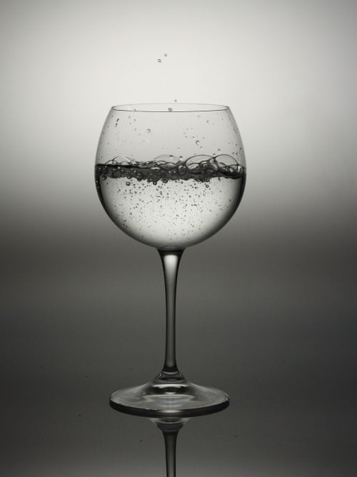water glass reflection