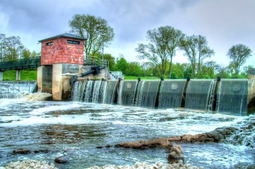 water river weir